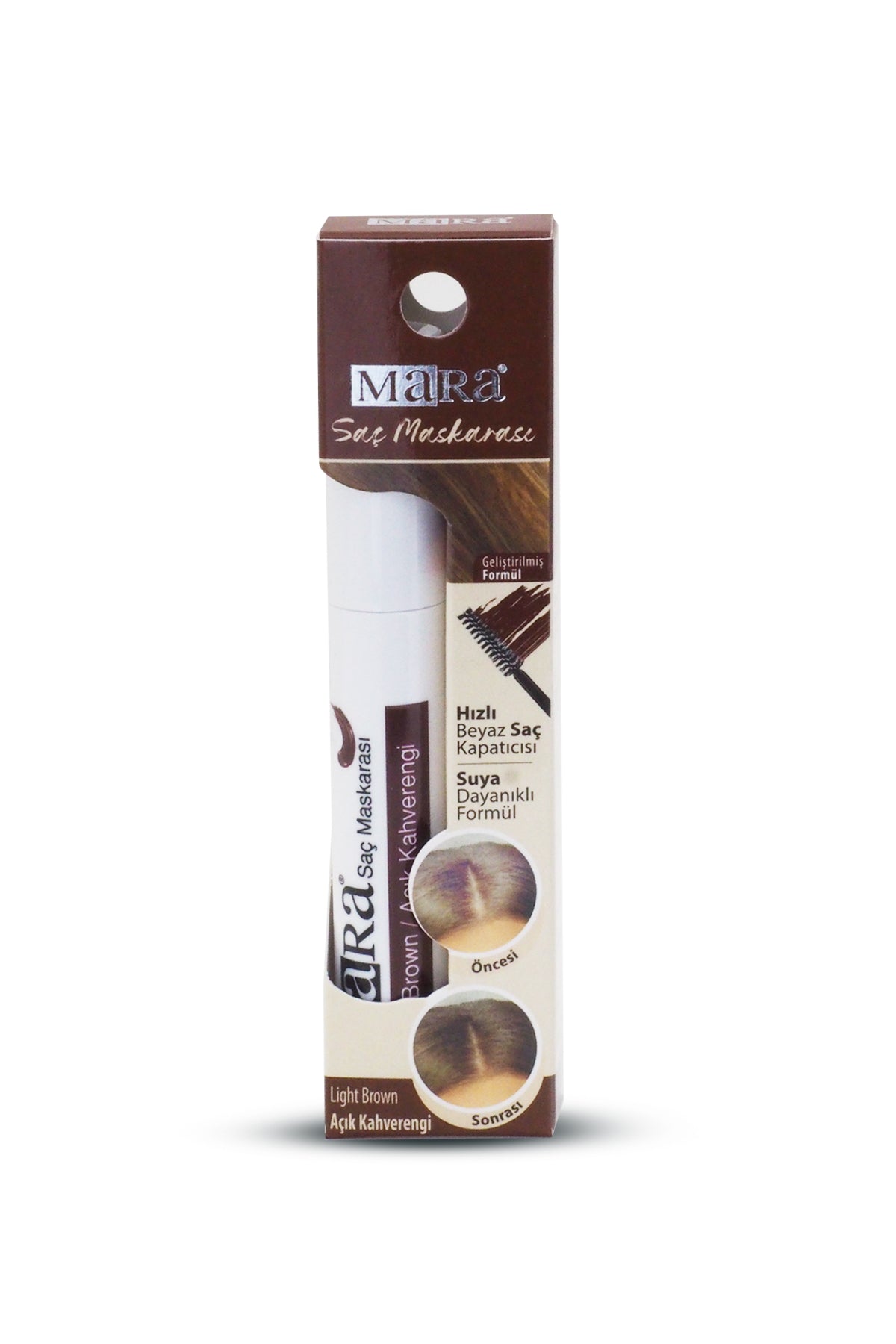 Wemara Quick White Hair Concealer (Light Brown) - 6ML - Grey Coverage & Instant Touch-Up