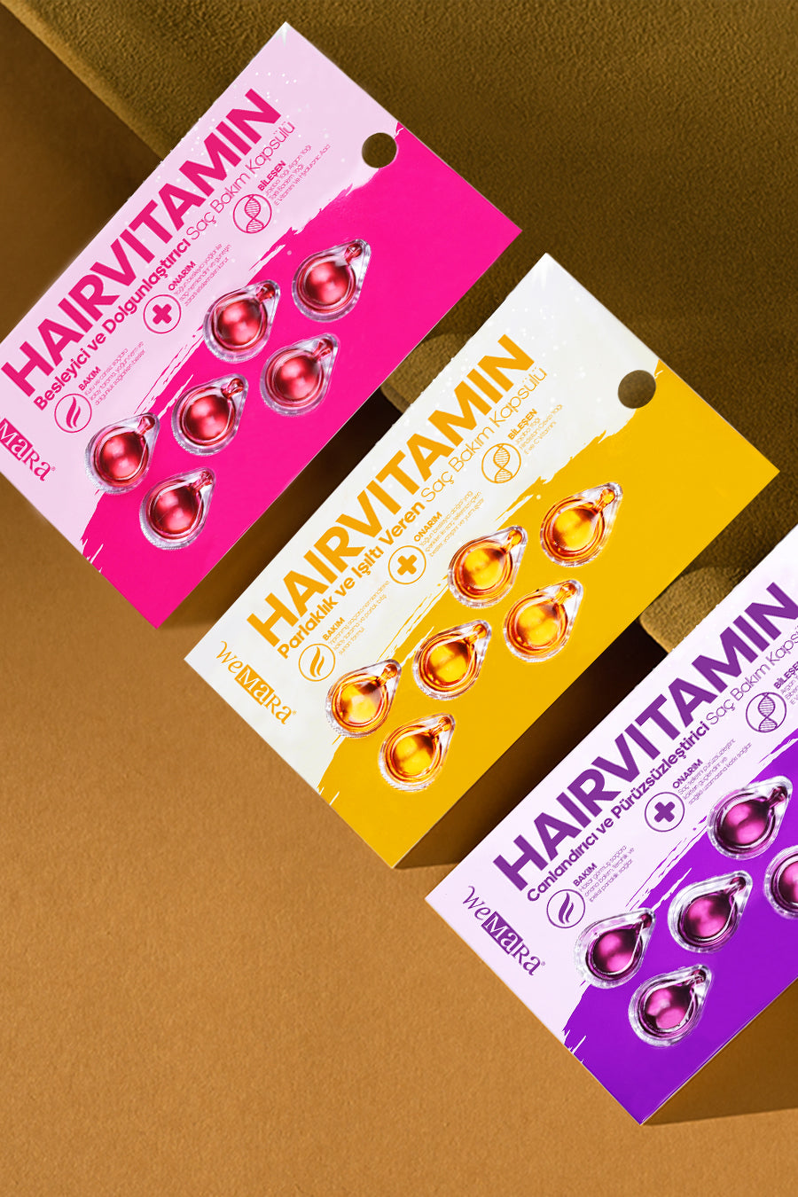 Wemara Revitalizing & Smoothing Hair Care Capsules - Pack Of 6 - Revitalizing & Softening