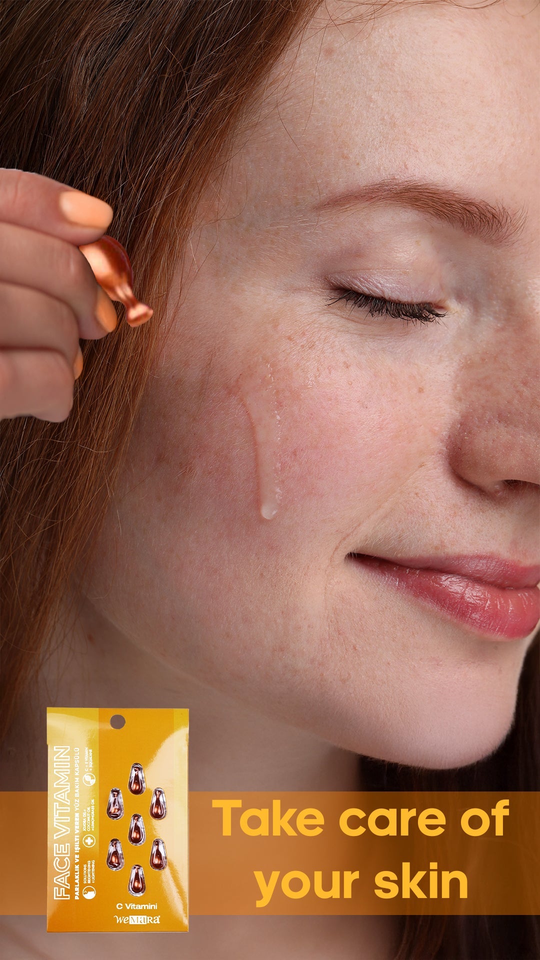 Wemara Sparkling Radiance Vitamin C Face Care Capsules - 9ML - Brightening & Pigmentation Reduction