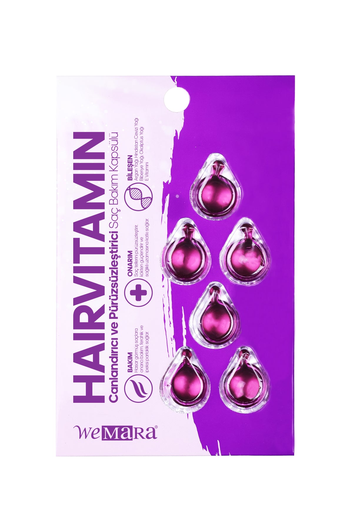 Wemara Revitalizing & Smoothing Hair Care Capsules - Pack Of 6 - Revitalizing & Softening