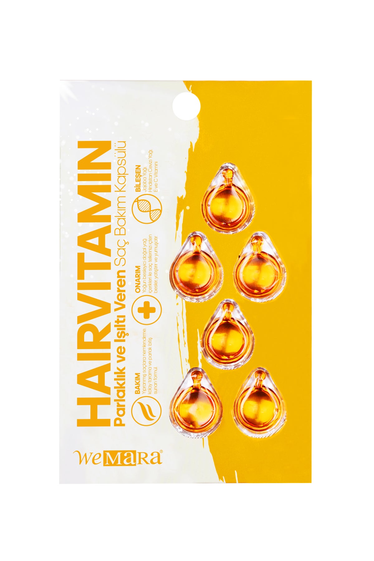 Wemara Shine & Radiance Enhancing Hair Care Capsules - 14ML - Shine & Smoothness