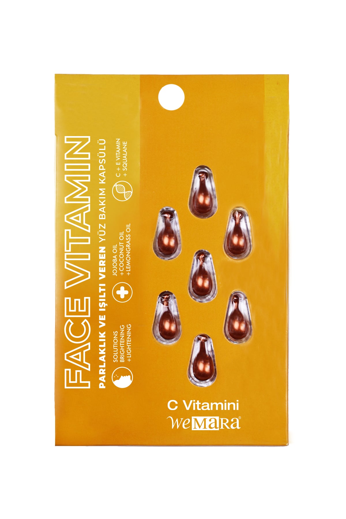 Wemara Sparkling Radiance Vitamin C Face Care Capsules - 9ML - Brightening & Pigmentation Reduction