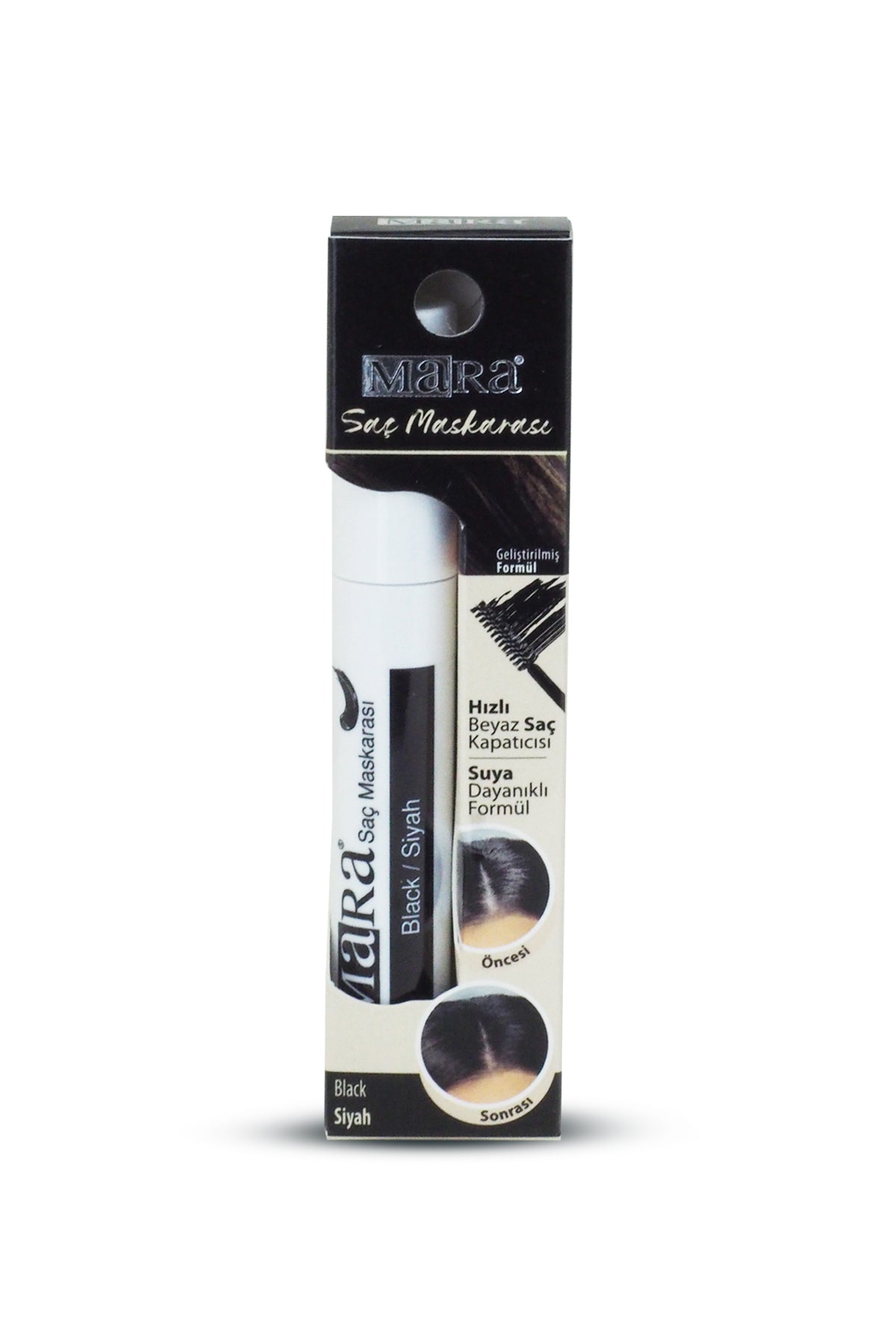 Wemara Quick White Hair Concealer (Black) - 6ML - Grey Coverage & Instant Touch-Up
