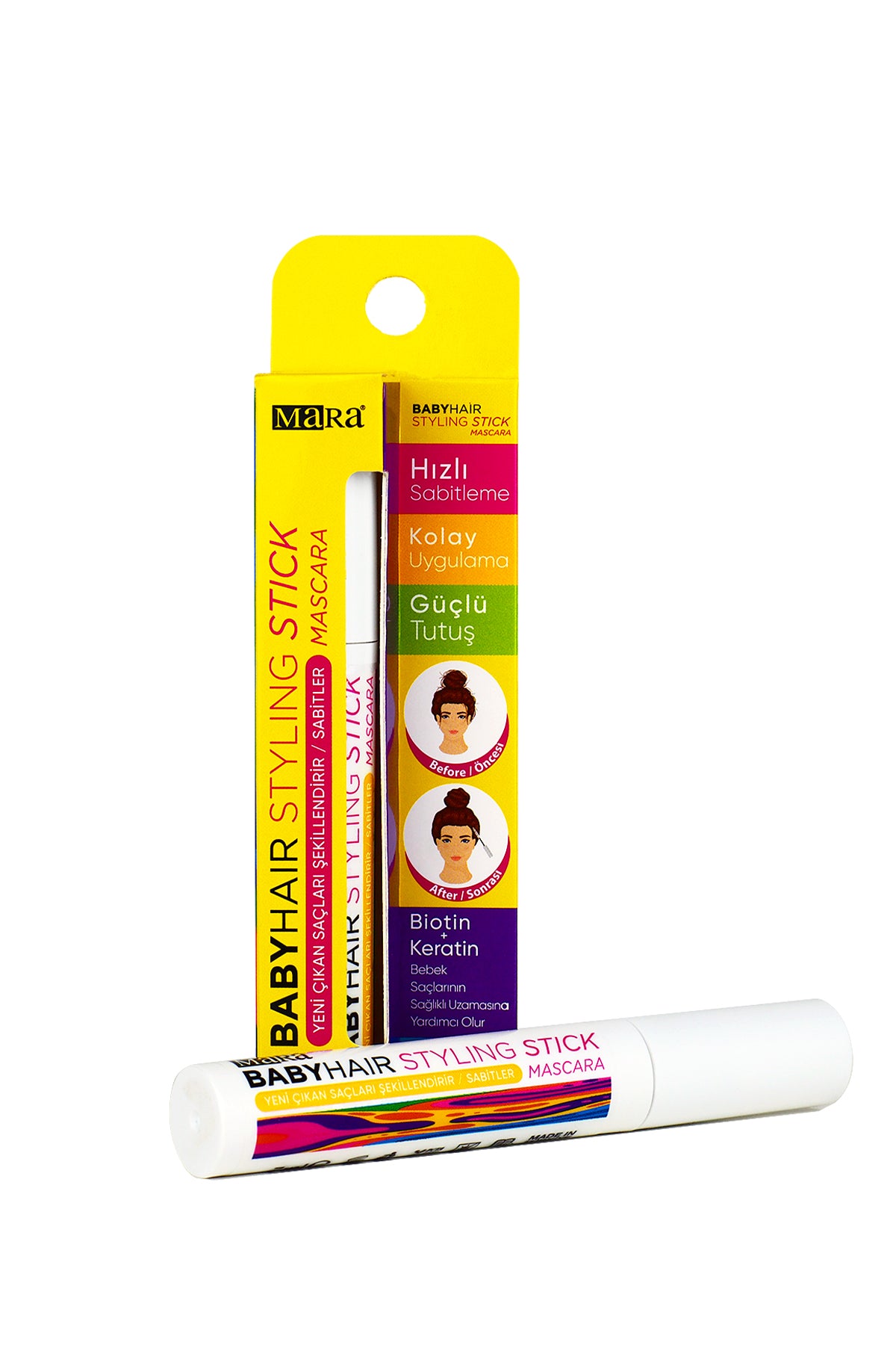 Wemara Baby Hair Styling Stick - 7ML - Frizz Control & Hold | Added with Natural Waxes